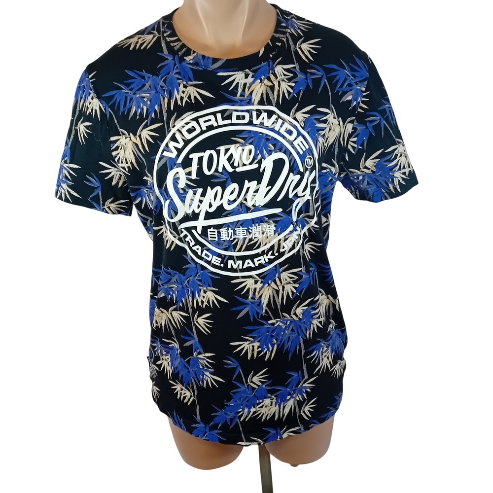 NWOT Superdry 5's Bamboo All Over Print Tokyo Graphic T-Shirt Japan Streetwear L
